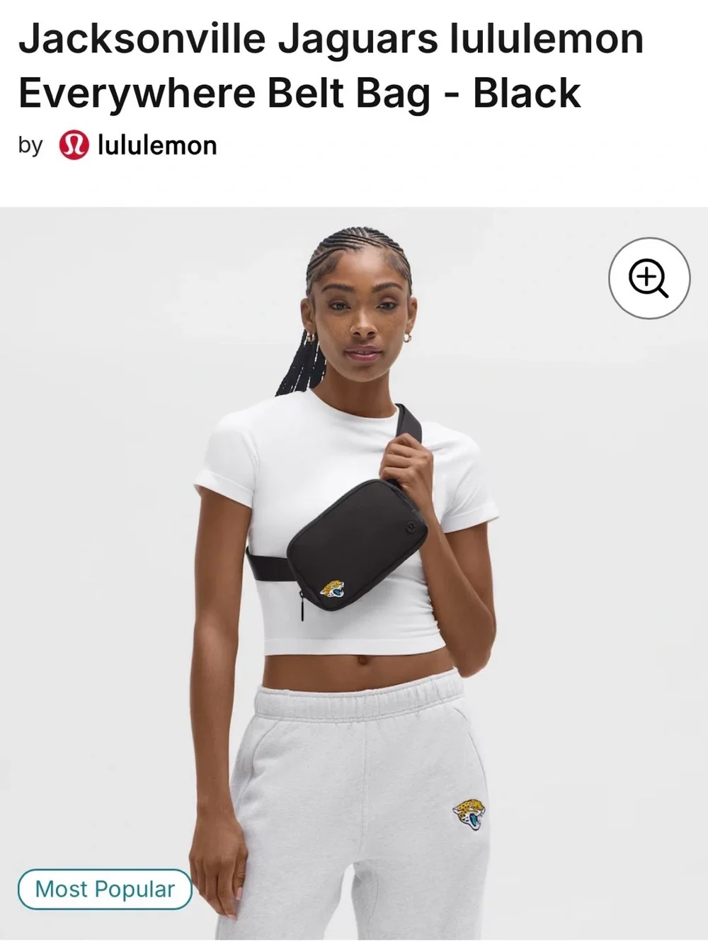 NWT! lululemon athletica Everywhere Belt Bag - Black (Jacksonville Jaguars)